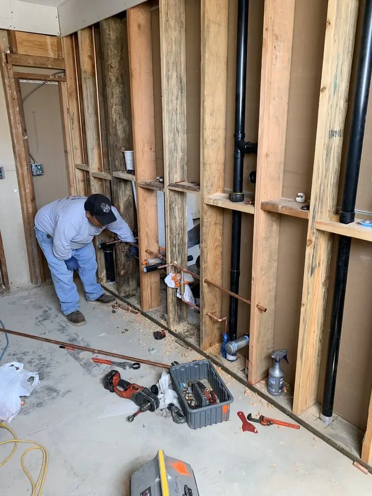 Commercial rough-in plumbing for Water Heater Replacement in Dulles Town Center